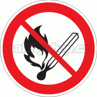 Podlahové pásky a značky - Podlahové značky: Zákaz vstupu a manipulace s otevřeným ohněm