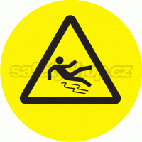 Podlahové pásky a značky - Podlahové značky: Nebezpečí uklouznutí (Kruh)