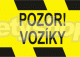 Podlahové pásky a značky - Podlahové nápisy: Pozor vozíky