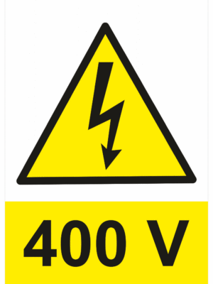 Značení elektro a ESD - Elektro výstrahy: 400 V