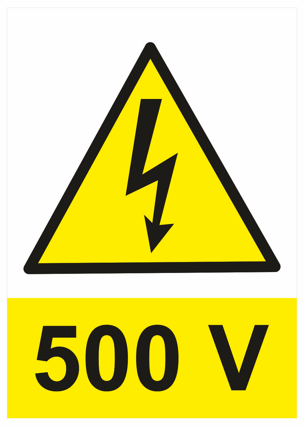 210162 Značení elektro a ESD - Elektro výstrahy: 500 V
