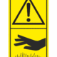 Značení strojů dle ISO 11 684 - Kombinovaný štítek: Výstraha / Horký povrch (Vertikální)