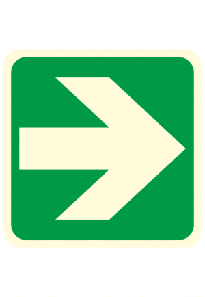 Fotoluminiscenční podlahové značení - Podlahový symbol: Podlahová šipka