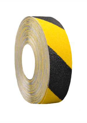 Protiskluzové pásky a desky - Abrazivní pásky: Protiskluzová páska žlutočerná hrubozrnná
