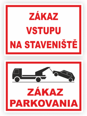 Zákazy - textové tabuľky