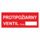 Požární bezpečnostní textová tabulka: "Protipožární ventil"