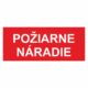 Bezpečnostné požiarne značky - Textová značka: Požiarne náradie