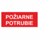 Bezpečnostné požiarne značky - Textová značka: Požiarne potrubie