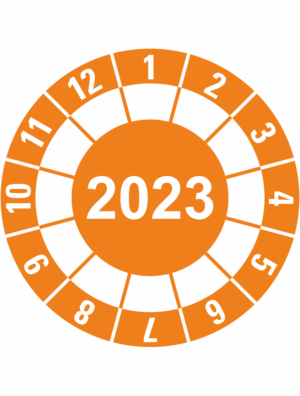 Kalibračné a kontrolné značenie - Koliesko na 1 rok: Koliesko oranžové 2023