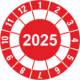 Kalibračné a kontrolné značenie - Koliesko na 1 rok: Koliesko červené 2025