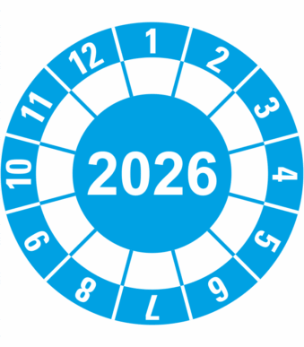 Kalibračné a kontrolné značenie - Koliesko na 1 rok: Koliesko modré 2026