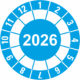 Kalibračné a kontrolné značenie - Koliesko na 1 rok: Koliesko modré 2026