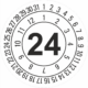 Kalibračné a kontrolné značenie - Koliesko na 1 rok: Dátumovka 24 čierná