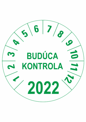 Kontrolné koliesko na 1 rok - Budúca kontrola 2022 (zelená)