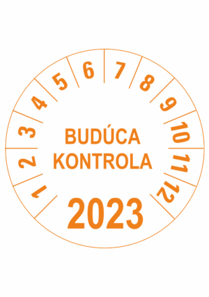 Kontrolné koliesko na 1 rok - Budúca kontrola 2023 (oranžová)