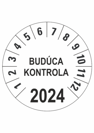 Kontrolné koliesko na 1 rok - Budúca kontrola 2024 (čierná)