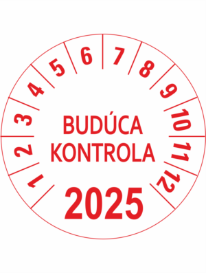 Kontrolné koliesko na 1 rok - Budúca kontrola 2025 (červená)