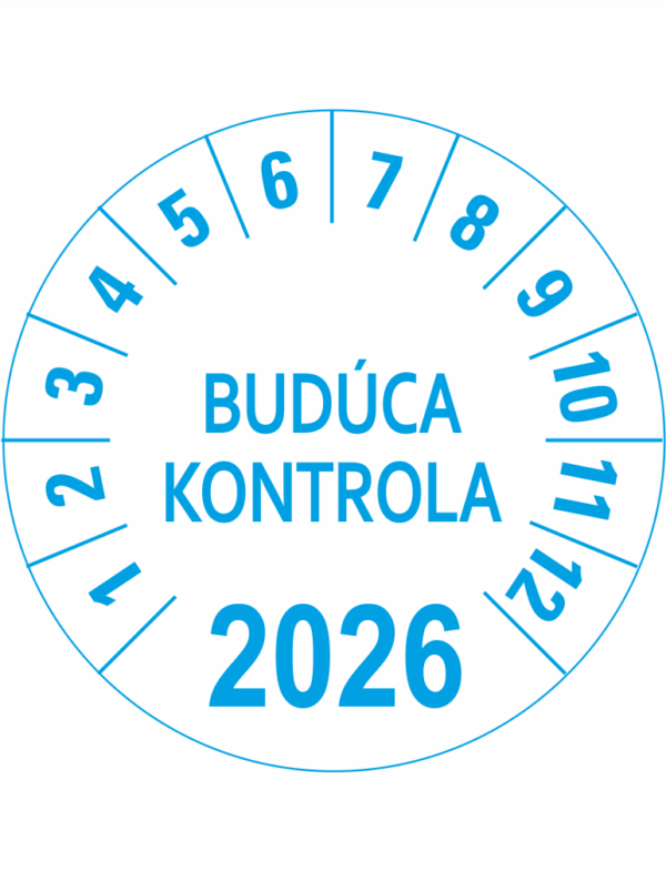 Kontrolné koliesko na 1 rok - Budúca kontrola 2026 (modrá)