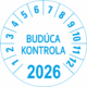 Kontrolné koliesko na 1 rok - Budúca kontrola 2026 (modrá)