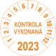 Kontrolné koliesko na 1 rok - Kontrola vykonaná 2023 oranžové