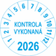 Kontrolné koliesko na 1 rok - Kontrola vykonaná 2026 modré