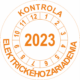 Kontrolné koliesko na 1 rok - Kontrola elektrického zariadenia 2023 oranžové
