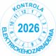 Kontrolné koliesko na 1 rok - Kontrola elektrického zariadenia 2026 modré