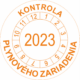 Kontrolné koliesko na 1 rok - Kontrola plynového zariadenia 2023 oranžové