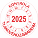Kontrolné koliesko na 1 rok - Kontrola tlakového zariadenia 2025 červené