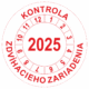 Kontrolné koliesko na 1 rok - Kontrola zdvihacieho zariadenia 2025 červené