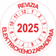 Kontrolné koliesko na 1 rok - Revízia elektrického zariadenia 2025 červené