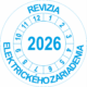 Kontrolné koliesko na 1 rok - Revízia elektrického zariadenia 2026 modré