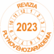 Kontrolné koliesko na 1 rok - Revízia plynového zariadenia 2023 oranžové
