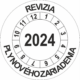 Kontrolné koliesko na 1 rok - Revízia plynového zariadenia 2024 čierné
