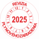 Kontrolné koliesko na 1 rok - Revízia plynového zariadenia 2025 červené