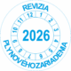 Kontrolné koliesko na 1 rok - Revízia plynového zariadenia 2026 modré