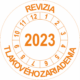 Kontrolné koliesko na 1 rok - Revízia tlakového zariadenia 2023 oranžové