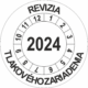 Kontrolné koliesko na 1 rok - Revízia tlakového zariadenia 2024 čierné