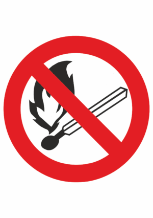 Zákazová bezpečnostní značka: Symbol bez textu - Zákaz otevřeného ohně