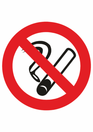 Zákazová bezpečnostní značka: Symbol bez textu - Zákaz kouření