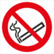 Zákazová bezpečnostná značka - Symbol bez textu: Zákaz fajčenia