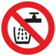 Zákazová bezpečnostní značka: Symbol bez textu - Nepij