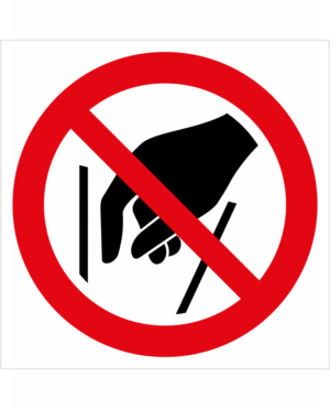 Zákazová bezpečnostná značka - Symbol bez textu: Nesiahaj dovnútra