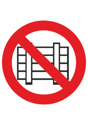 Zákazová bezpečnostní značka: Symbol bez textu - Zákaz skladování
