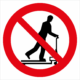Zákazová bezpečnostná značka - Symbol bez textu: Zákaz jazdy na paletovom vozíku