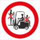 Zákazová bezpečnostná značka - Symbol bez textu: Zákaz prevozu osôb