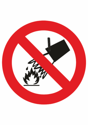 Zákazová bezpečnostní značka: Symbol bez textu - Nehas vodou