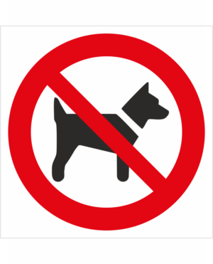 Zákazová bezpečnostná značka - Symbol bez textu: Zákaz vstupu so psami