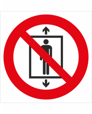 Zákazová bezpečnostná značka - Symbol bez textu: Zákaz prepravy osôb
