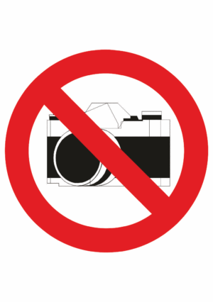 Zákazová bezpečnostní značka: Symbol bez textu - Zákaz fotografování